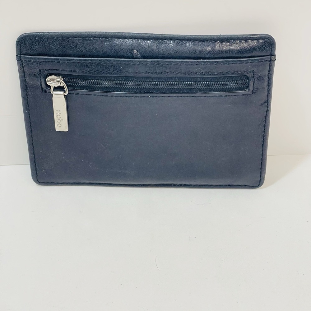 HOBO Euro Slide Leather Credit Card, ID Holder & Change Wallet - Black - Picture 2 of 6